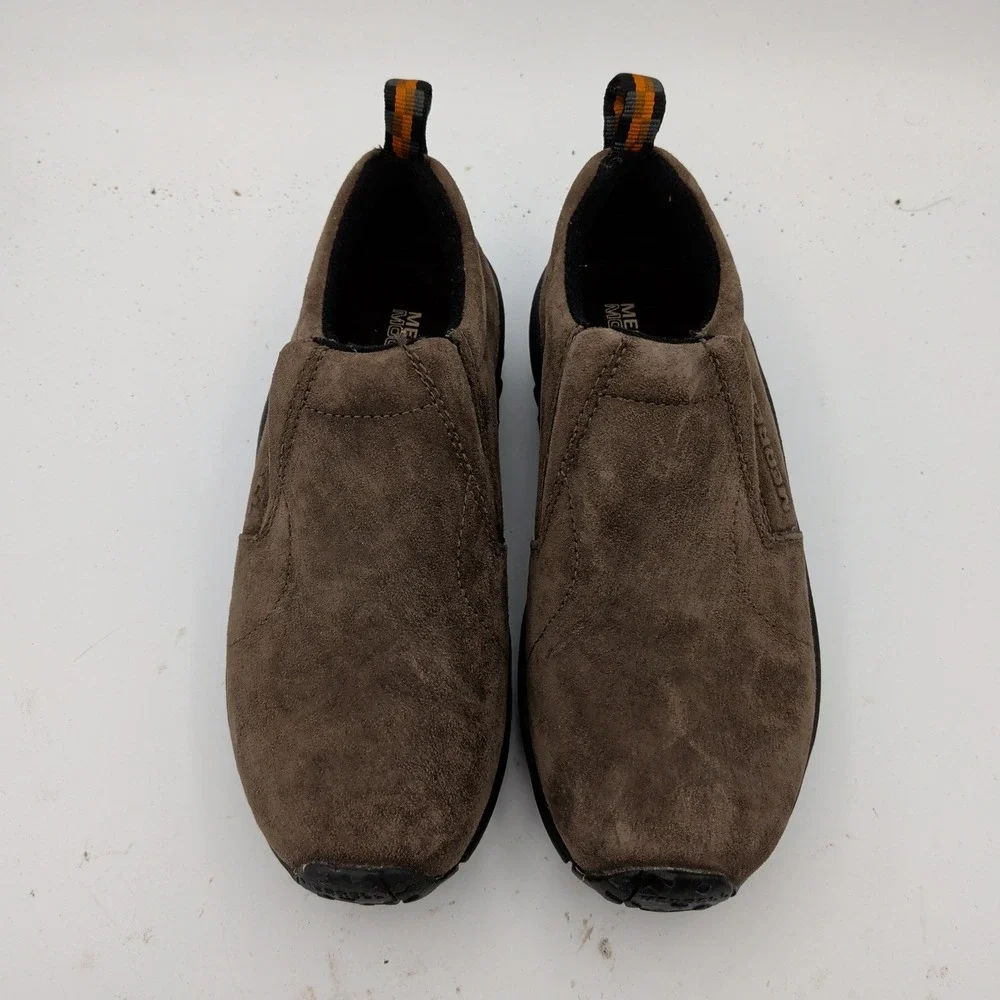 Merrell Jungle Moc Gunsmoke Brown Suede Slip On Loafers Womens 6.5 J60788